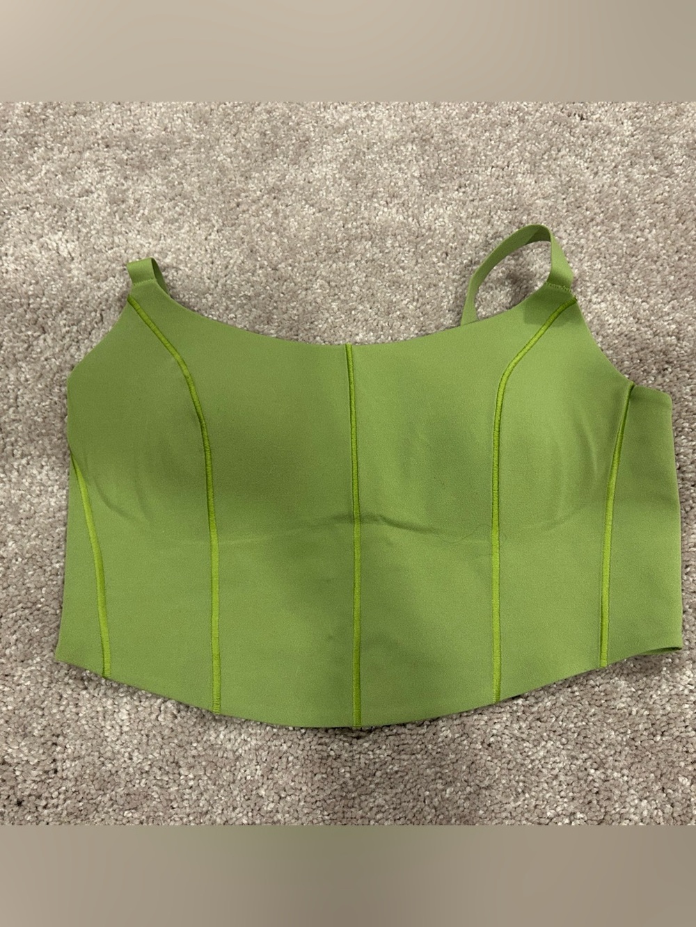 aerie Bright Lime Green Crop Tank